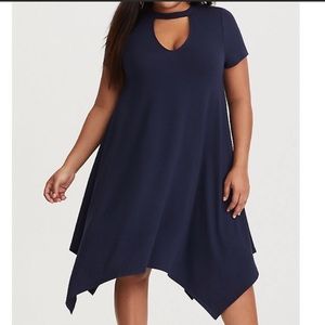 Size 18 navy blue Torrid choker dress